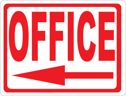 Office Sign with Left Arrow