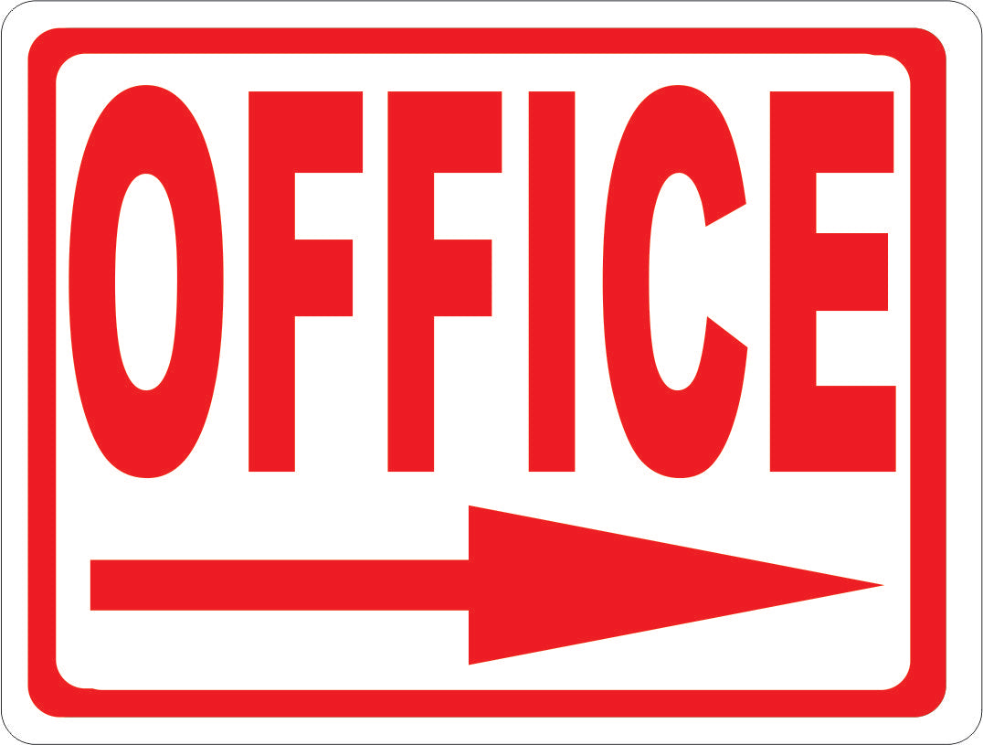 Office Sign with Right Arrow by Sala Graphics