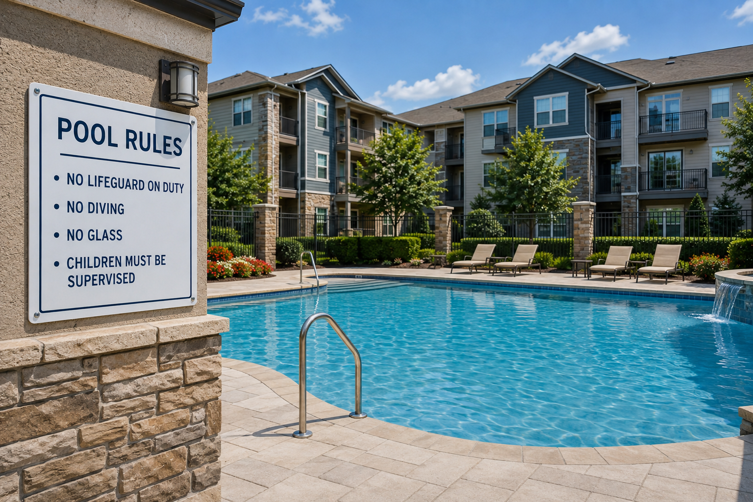 Safety and compliance signage for apartments and residential communities
