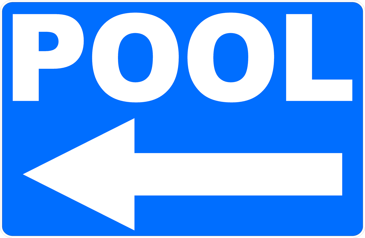Pool With Directional Arrow Sign