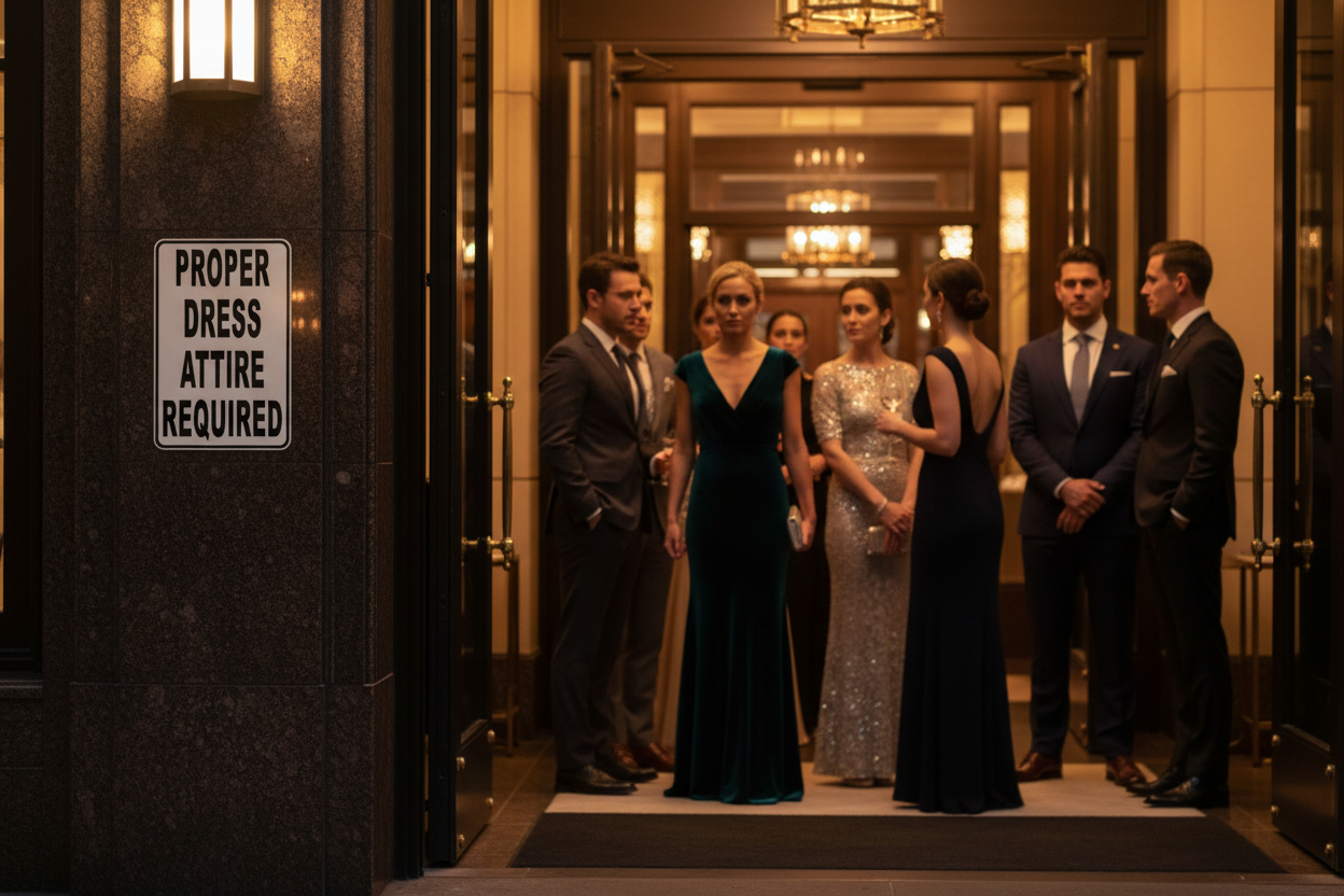 Proper Dress Attire Required Sign Sala Graphics