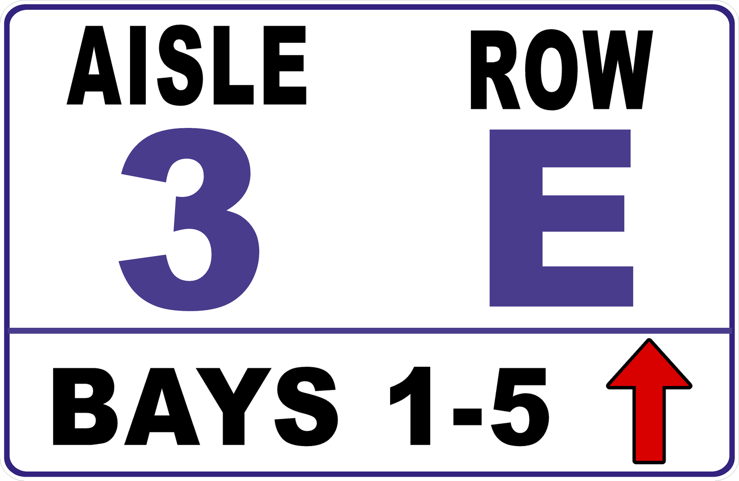 Rack-Mounted Aisle Signs
