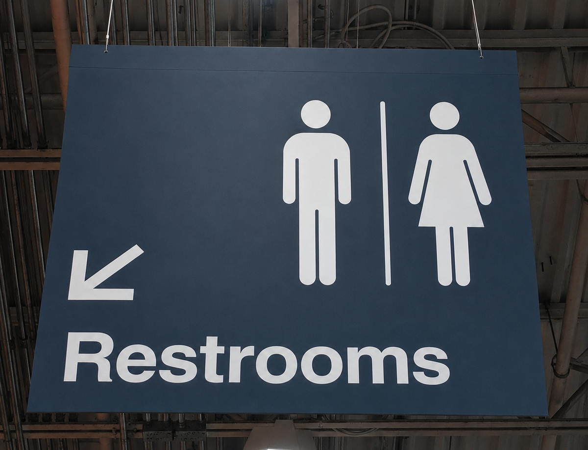 Hanging Aisle Sign