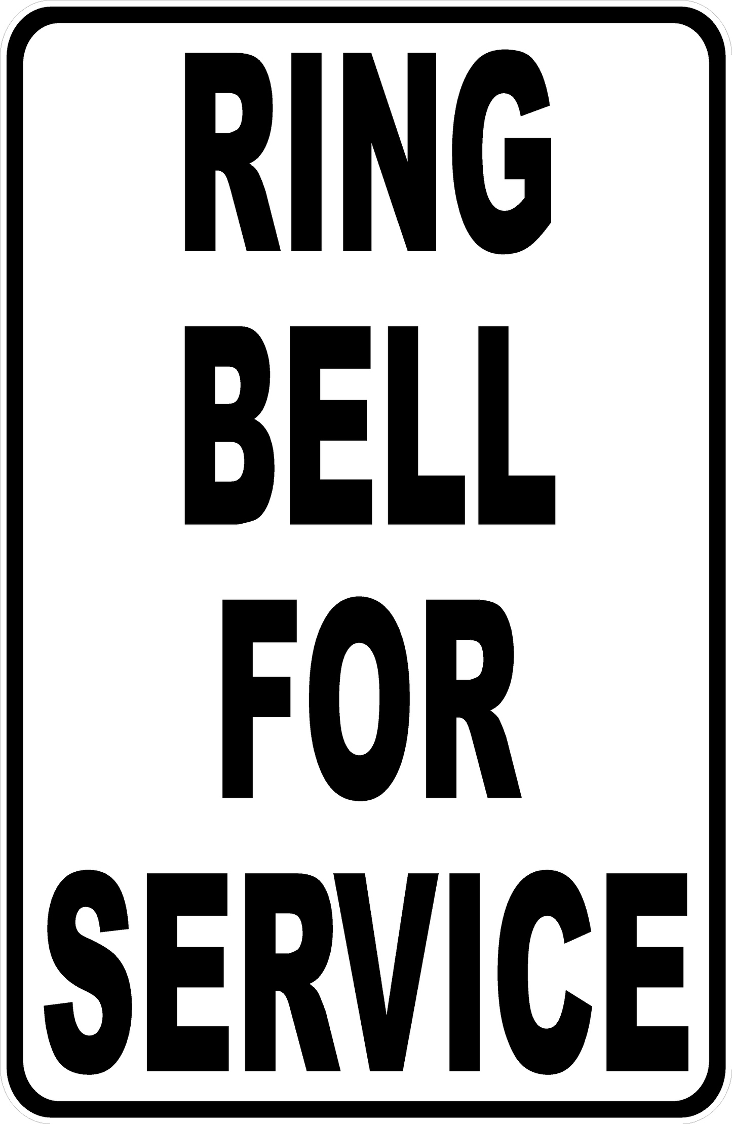 Ring Bell for Service Sign