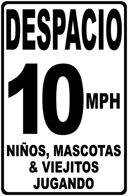 Slow (Your Choice) MPH Children Pets and Old Folks at Play Sign