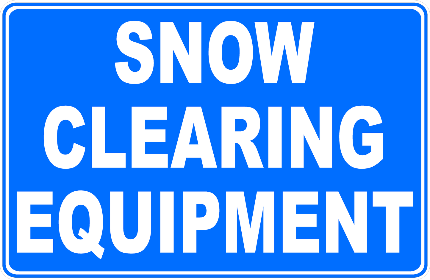Snow Clearing Equipment Decal