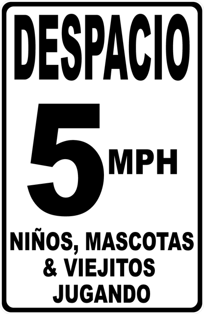 Slow (Your Choice) MPH Children Pets and Old Folks at Play Sign