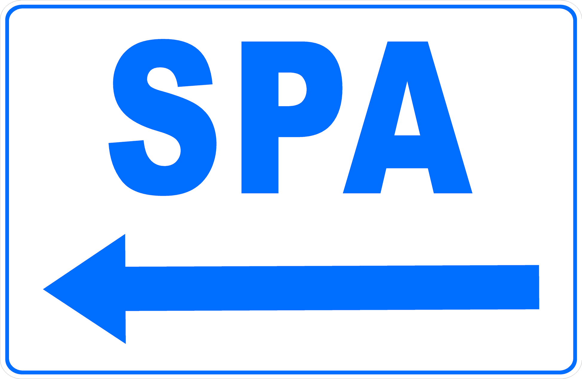 Spa with Optional Directional Arrow Sign