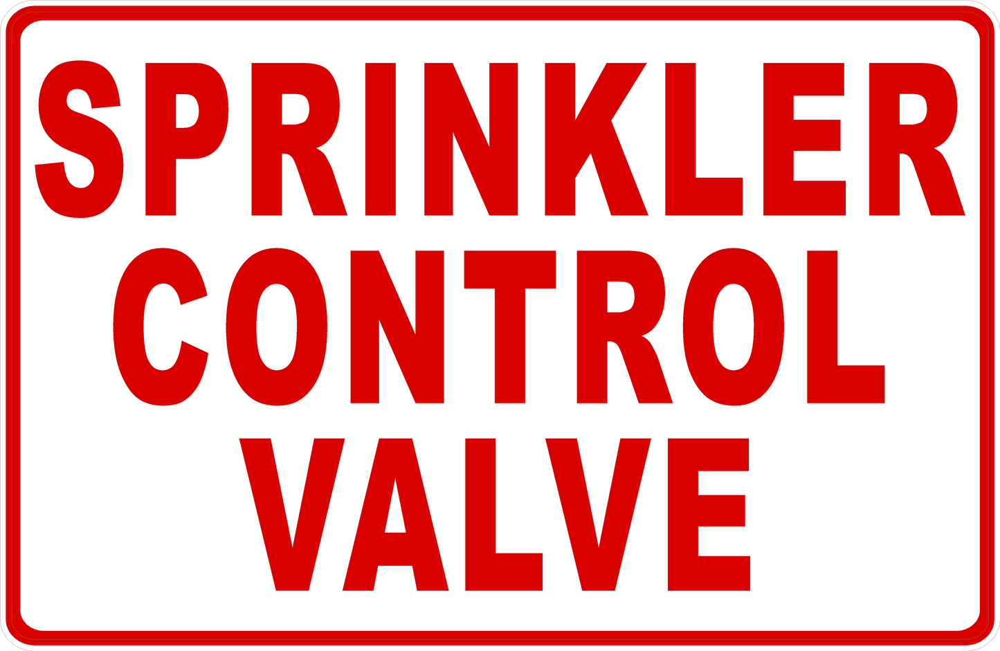 Sprinkler Control Valve Decal