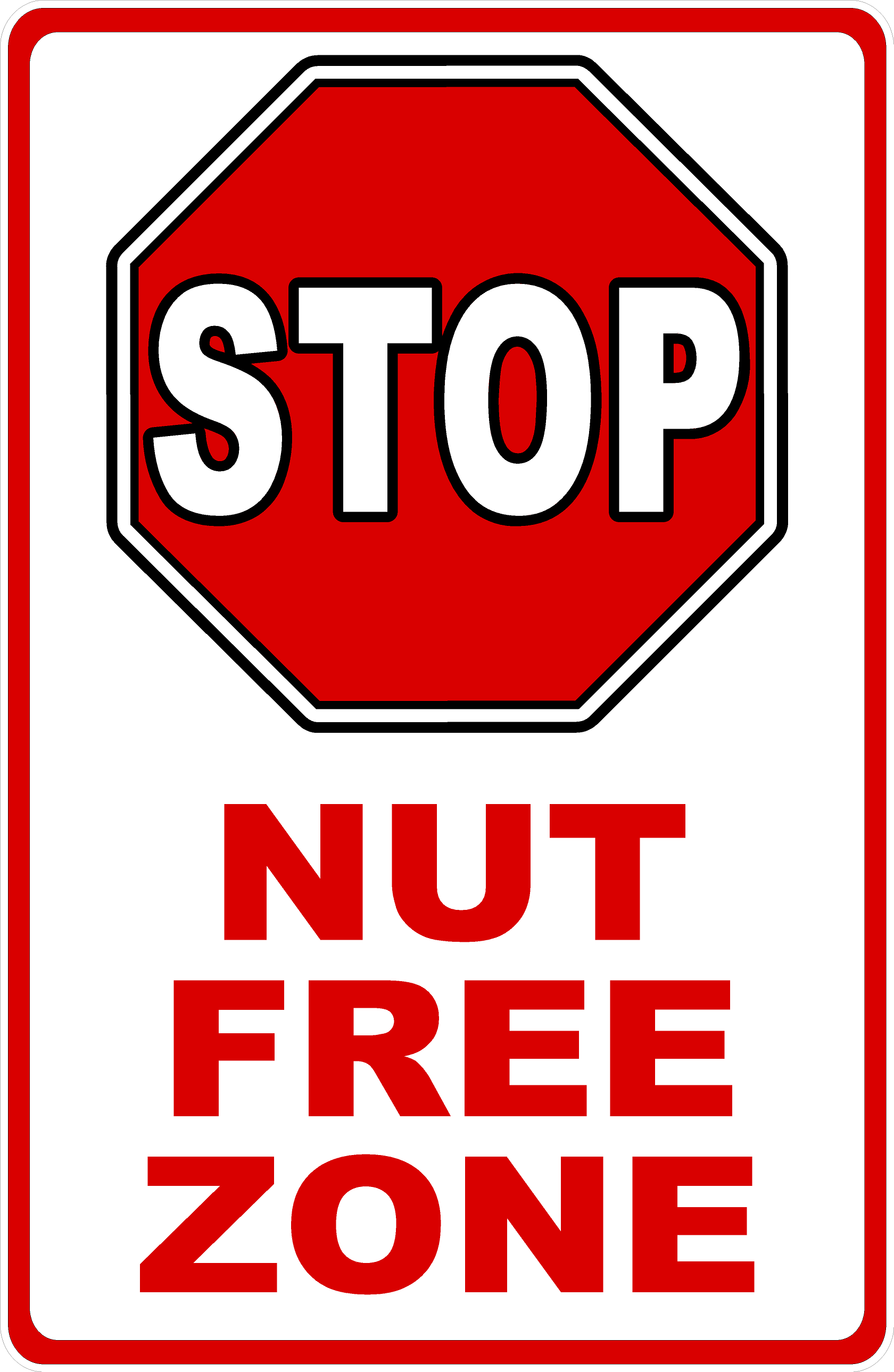Stop Nut Free Zone Decal