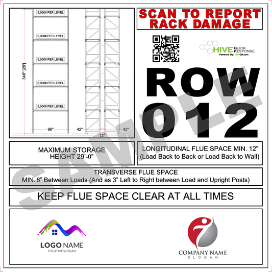 Warehousing Numbers Sign