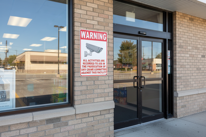 Warning All Activities Recorded to Aid Prosecution Sign by Sala Graphics