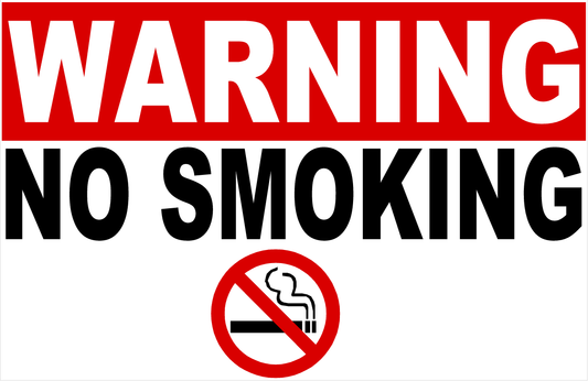 Warning No Smoking Sign
