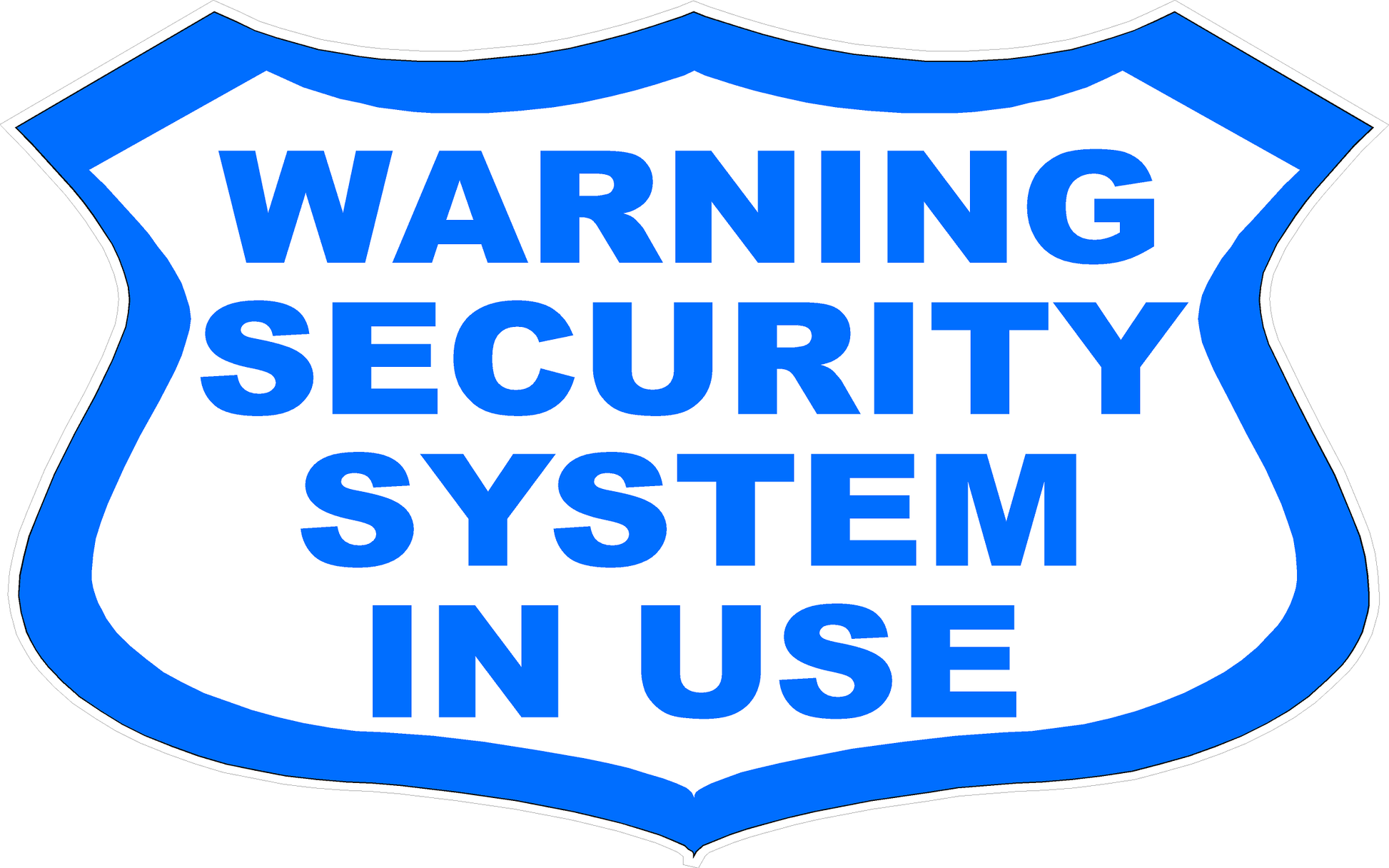 Warning Security System in Use Decal