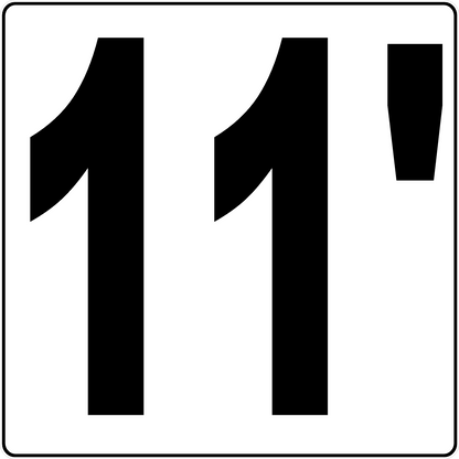 Semi Truck Length and Height Indicator Decal