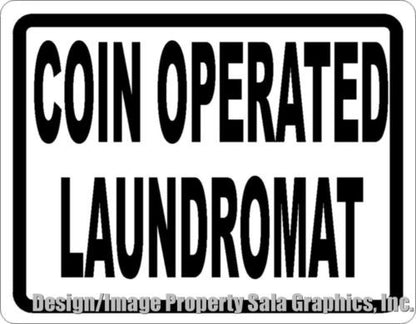 Coin Operated Laundromat Sign - Signs & Decals by SalaGraphics