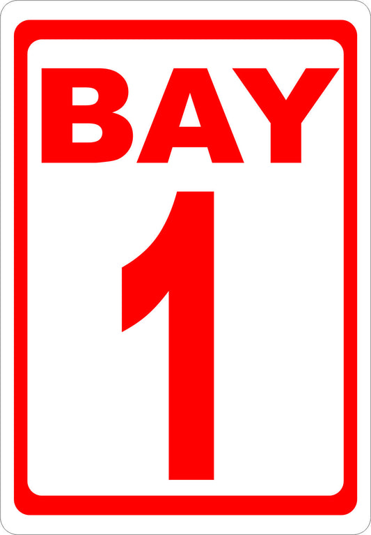 Bay Numbering Sign