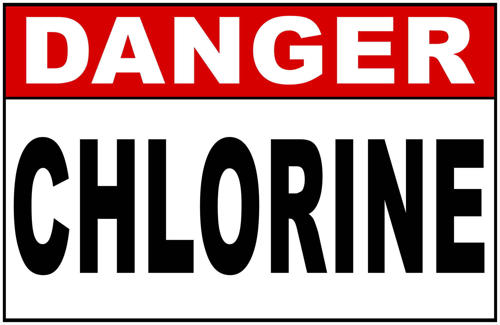 Danger Chlorine Sign