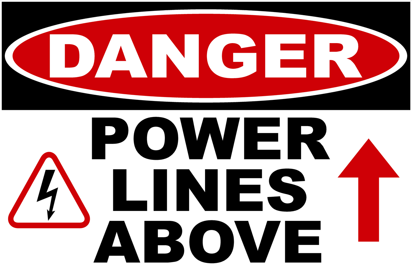 Danger Power Lines Above Sign