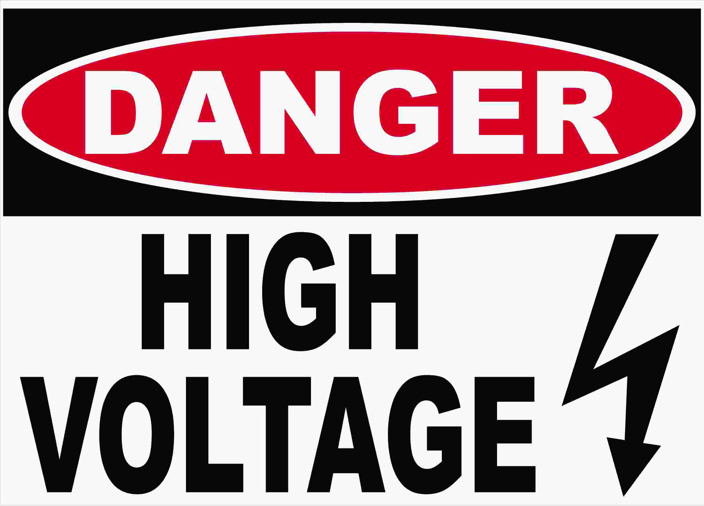 Danger High Voltage Sign