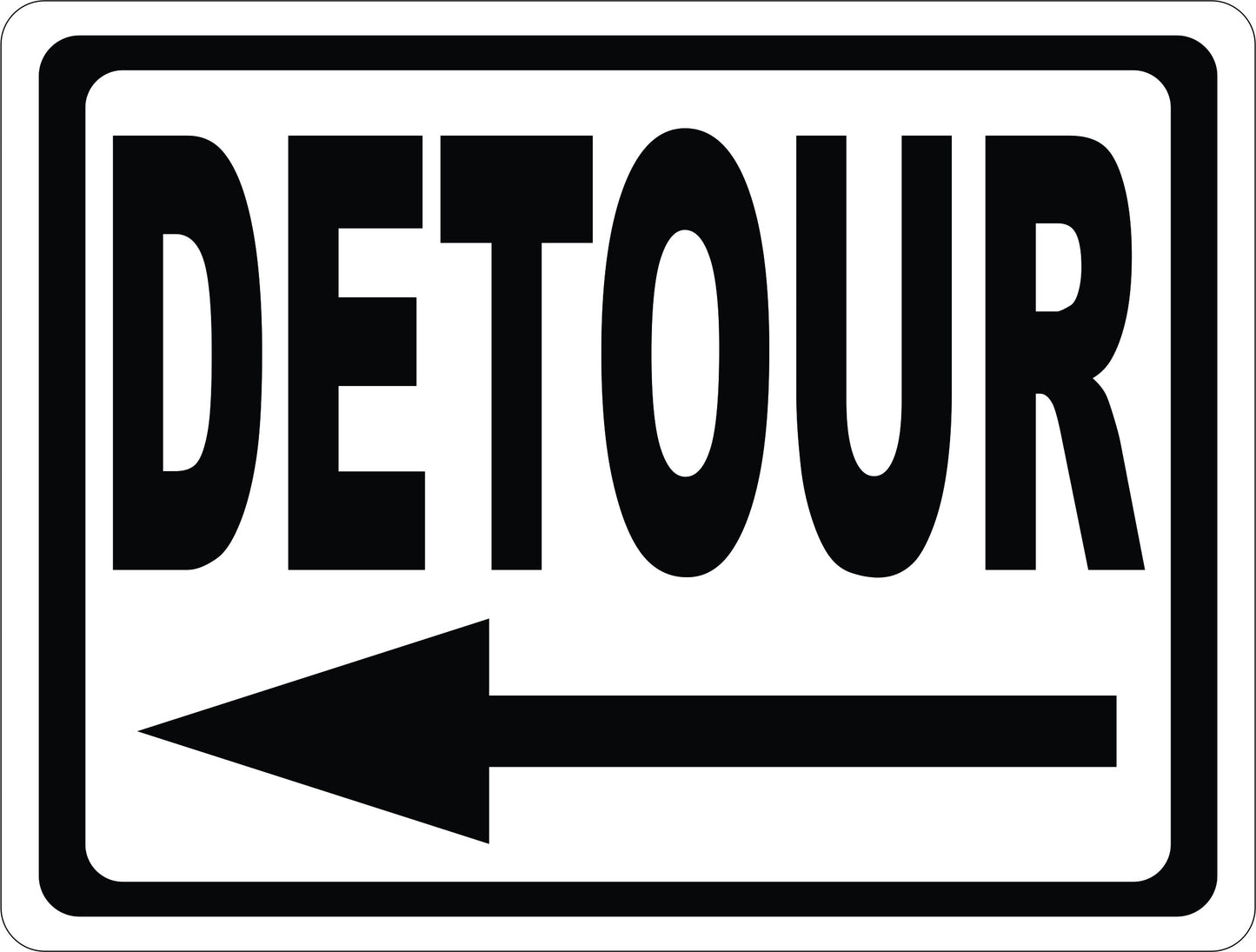 Detour Sign with Optional Directional Arrow