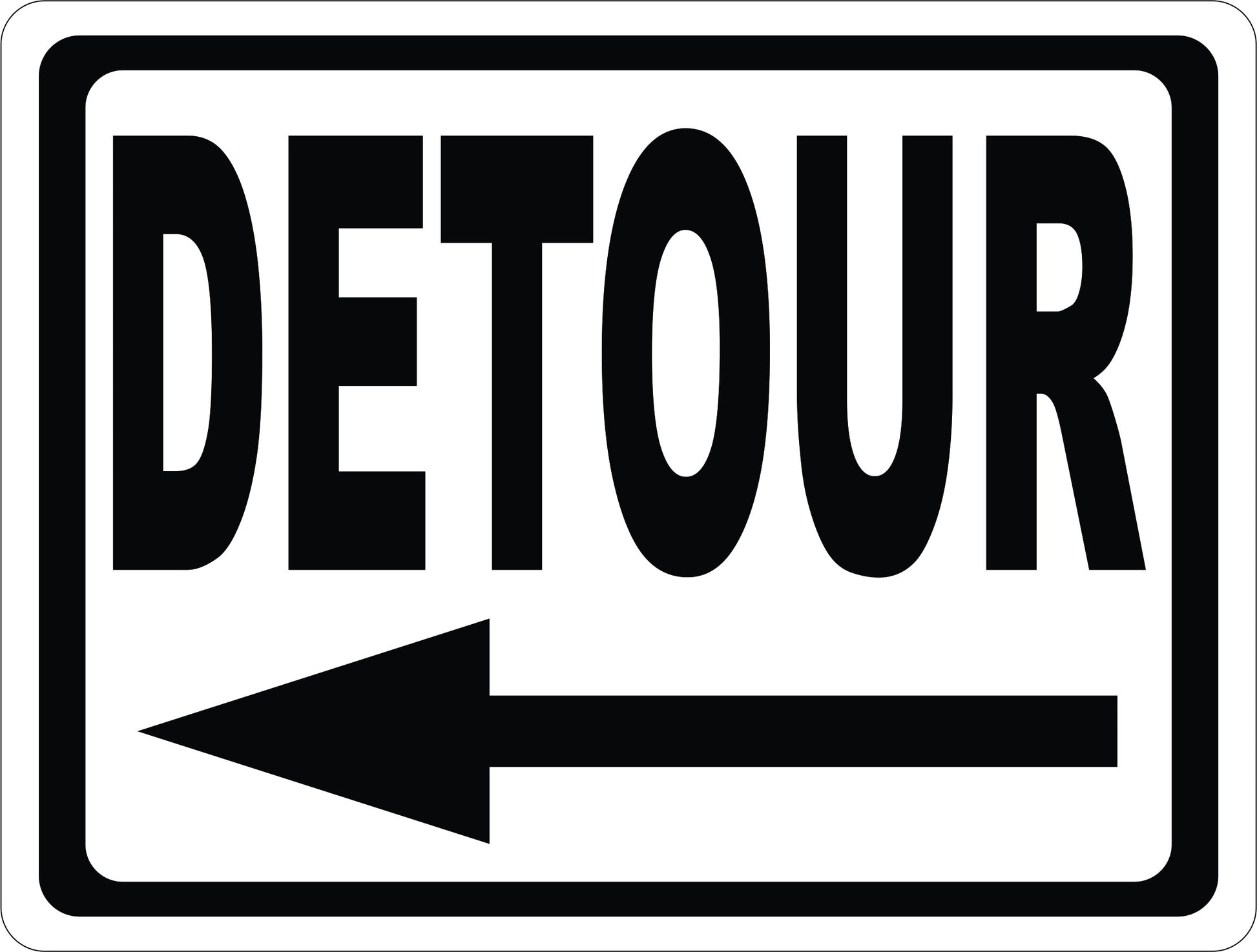 Detour Sign with Optional Directional Arrow