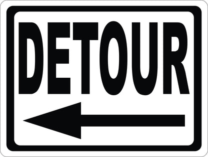 Detour Sign with Optional Directional Arrow