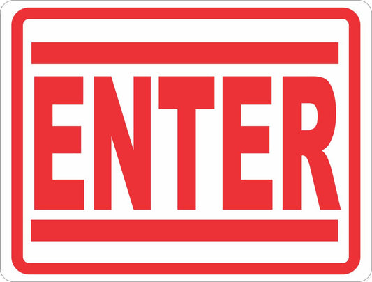 Enter Sign with Optional Directional Arrow