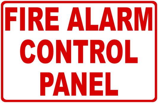 Fire Alarm Control Panel Sign
