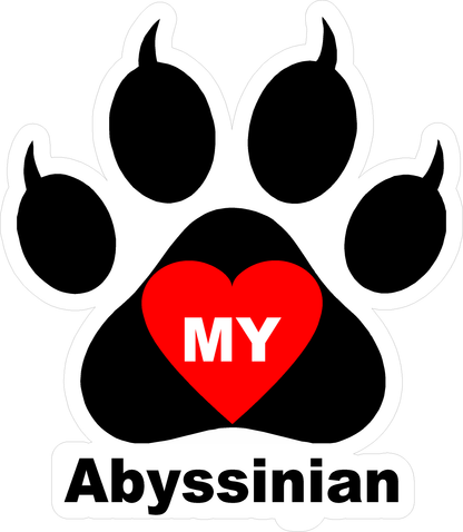 I Love My Cat (Choice of Breed) Decal