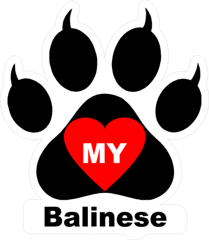 I Love My Cat (Choice of Breed) Decal