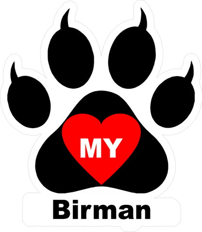 I Love My Cat (Choice of Breed) Decal