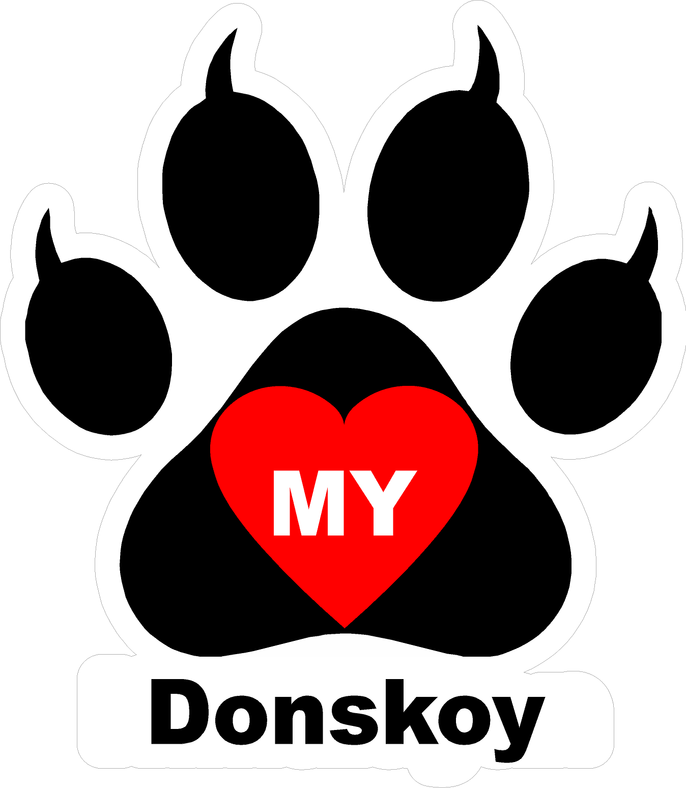 I Love My Cat (Choice of Breed) Decal