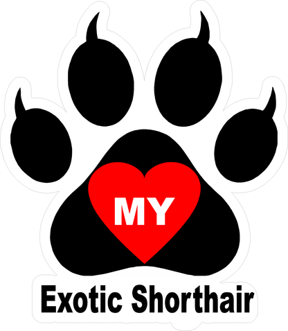 I Love My Cat (Choice of Breed) Decal