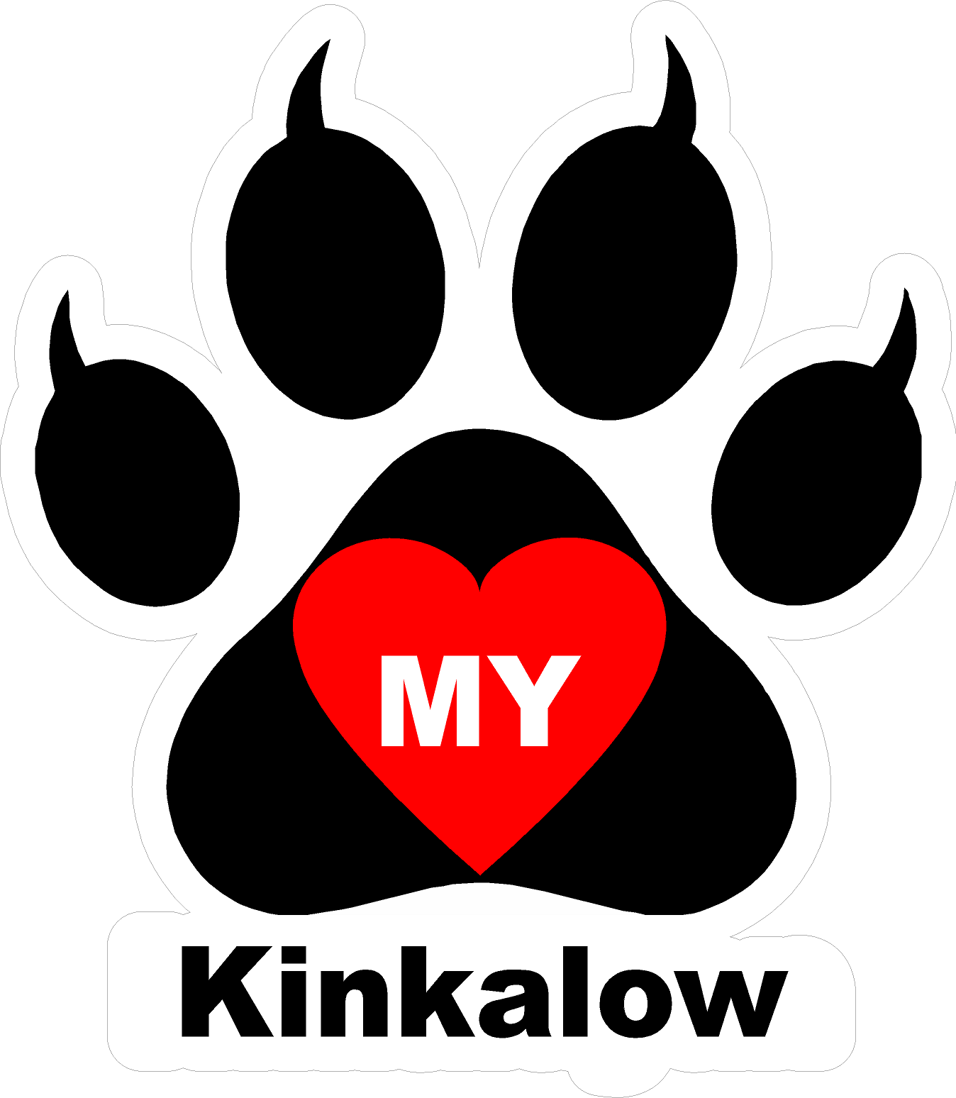 I Love My Cat (Choice of Breed) Decal
