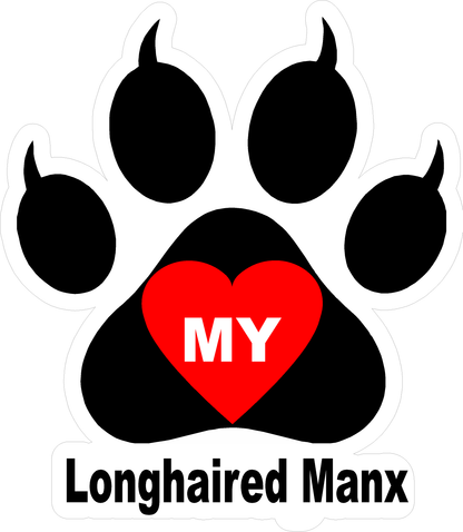 I Love My Cat (Choice of Breed) Decal