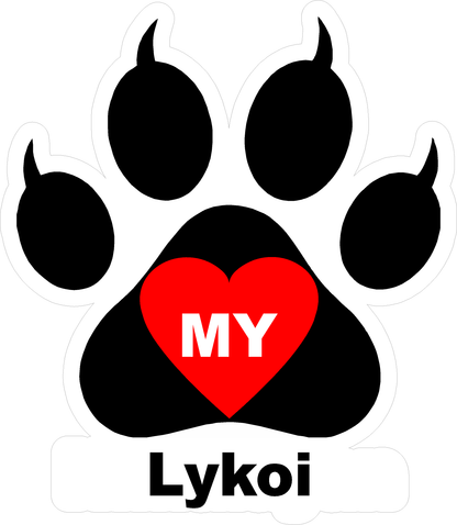 I Love My Cat (Choice of Breed) Decal