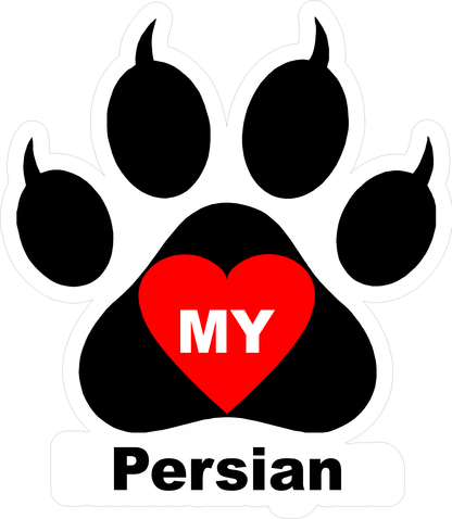I Love My Cat (Choice of Breed) Decal