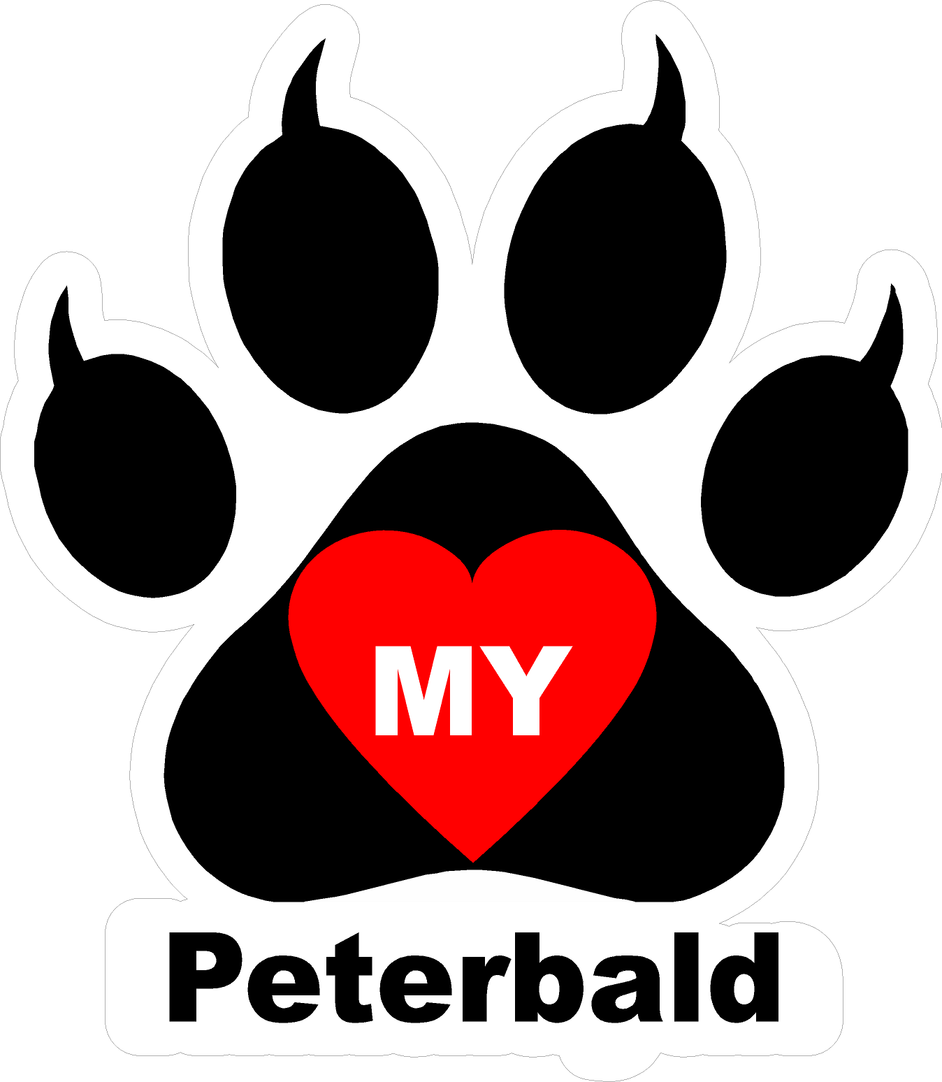 I Love My Cat (Choice of Breed) Decal