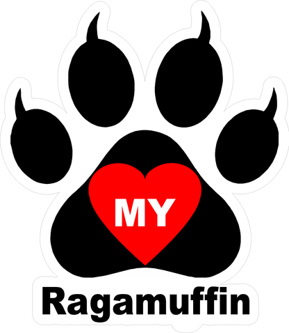 I Love My Cat (Choice of Breed) Decal