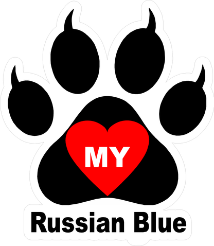 I Love My Cat (Choice of Breed) Decal