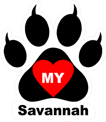 I Love My Cat (Choice of Breed) Decal
