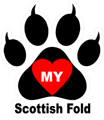 I Love My Cat (Choice of Breed) Decal