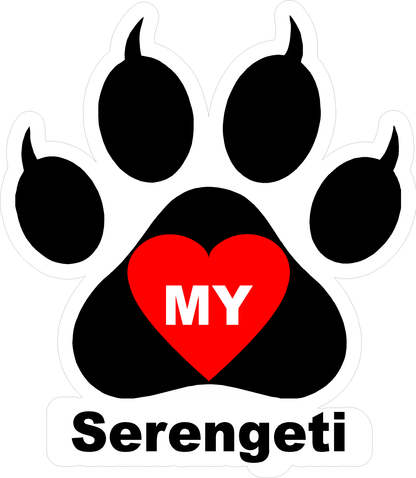 I Love My Cat (Choice of Breed) Decal