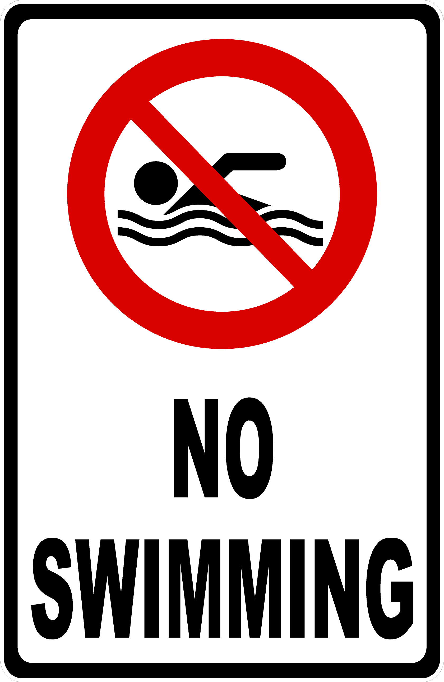 No Swimming Sign