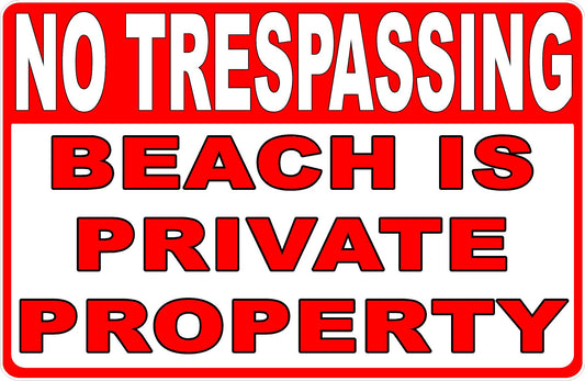 No Trespassing Beach is Private Property Sign