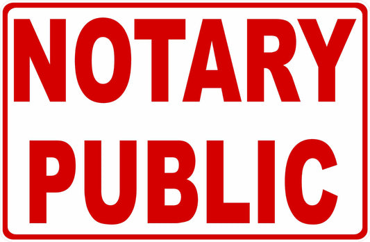 Notary Public Sign