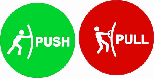 Push Pull Decal