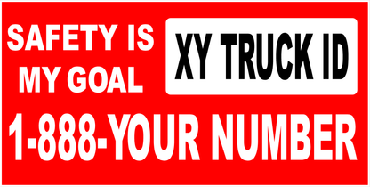 Safety is My Goal Fleet Vehicle Decal Customizable
