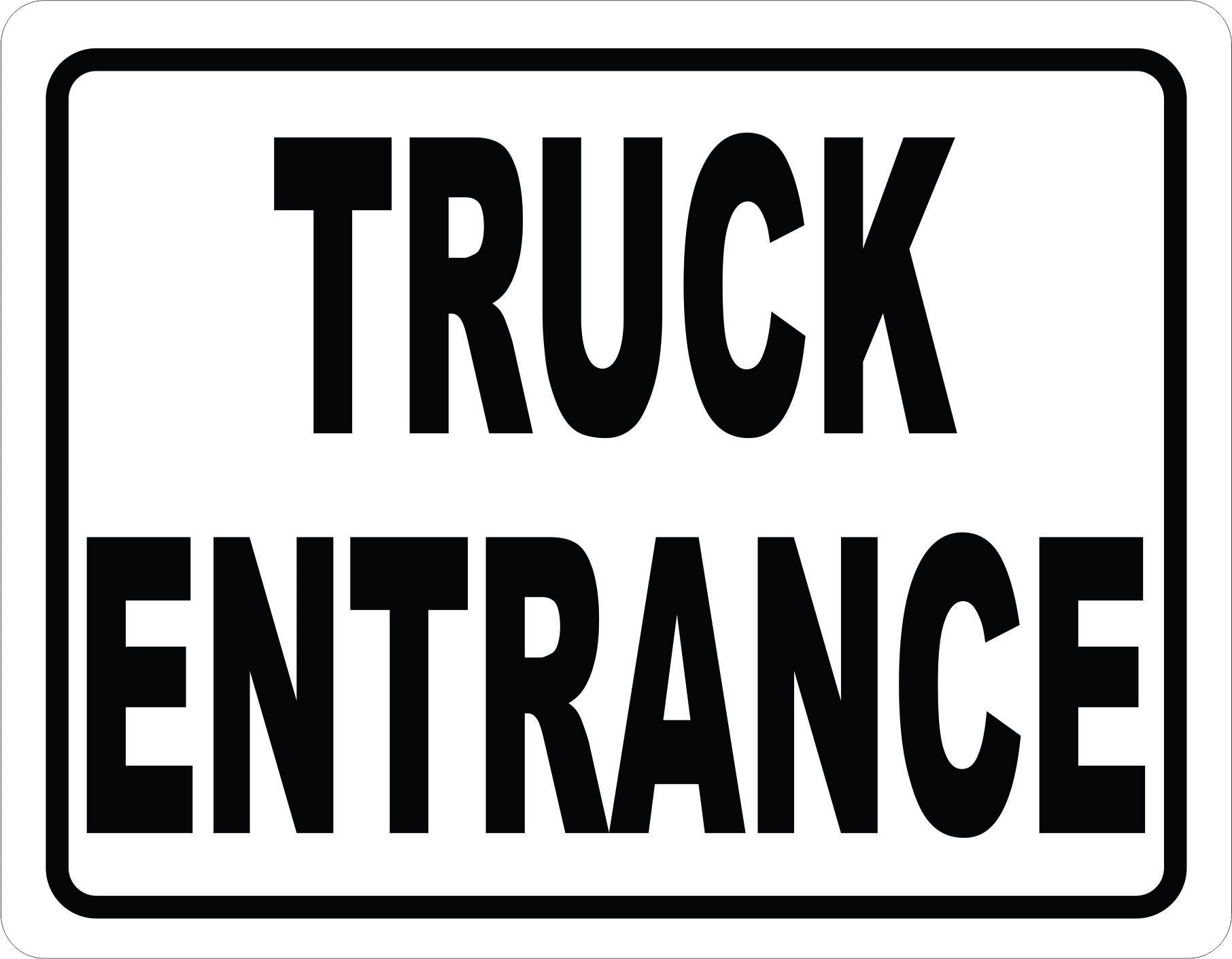 Truck Entrance Sign